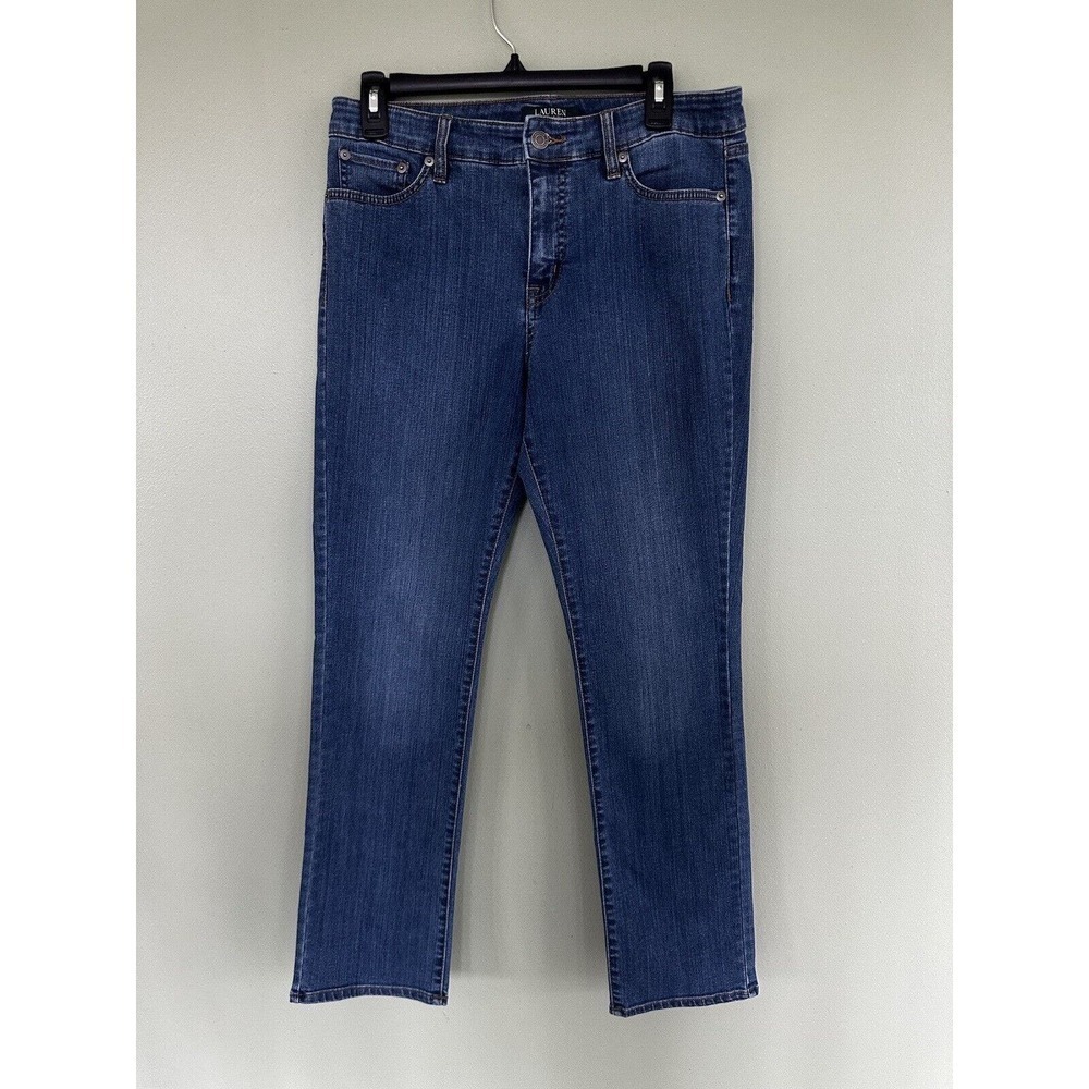 Lauren Ralph Lauren LRL Jeans Straight Leg Women’s Size 10 Classic Dark Wash - Picture 1 of 11